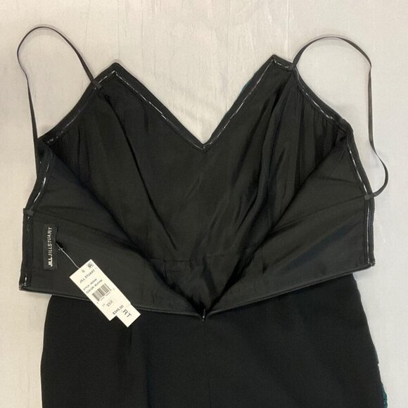 NWT Jill Stewart Women's Strapless Black & Green Mini Dress, Size 14 - Picture 4 of 13